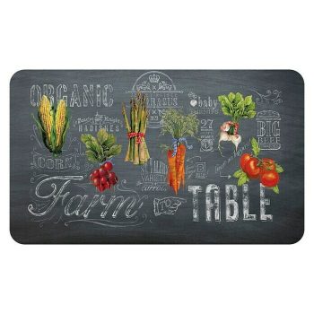 Alfombra corredera de cocina Farm table Multicolor - 75 x 45 cm