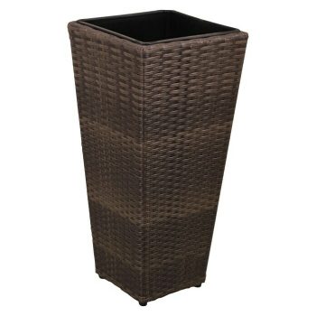 Columna de plantas cuadrada cónica Adonis Dimensiones externas L x An x Al: 28 x 28 x 60 cm - Plástico - Marrón