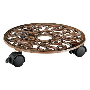 Soporte con ruedas para plantas Ferrum Redonda - Carga máx.: 50 kg