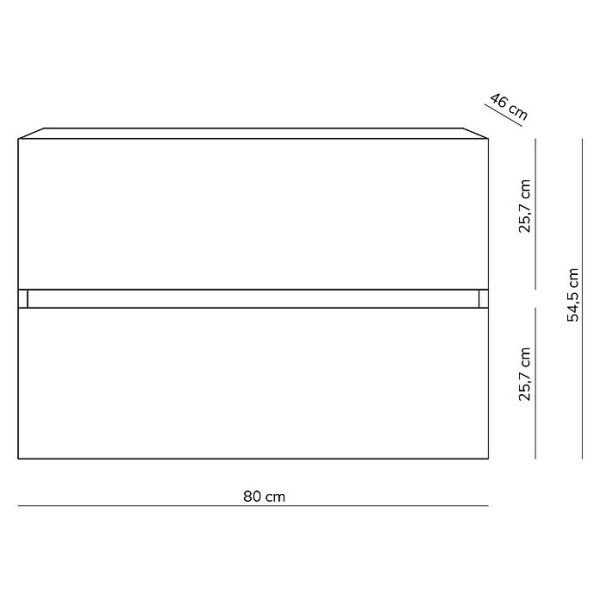 Mueble de lavabo Inca L x An x Al: 46 x 80 x 54,5 cm - Gris
