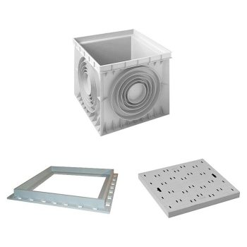 Arqueta con marco y tapa Seventy de Dakota 3 piezas 73,5 x 73,5 x 65 cm