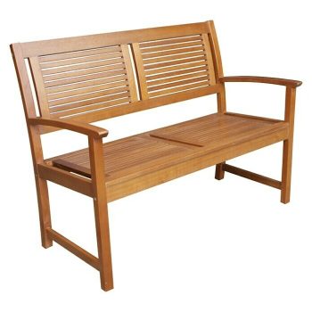 Sunfun Diana Banco de jardín 118 cm - Eucalipto - Marrón natural