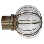 Tapa final Eclectic esfera vidrio bronce 1 ud.