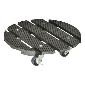 Soporte con ruedas para plantas 29 cm - WPC - Antracita - Carga máx.: 100 kg