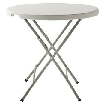 Mesa de jardín Alan HDPE/Acero - Blanco roto