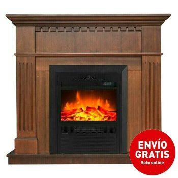 Voltomat HEATING Chimenea eléctrica Viena I Marrón/Negro - 2.000 W - 26 x 109 x 110 cm