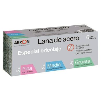 Lana de acero Grano: 0/1/2 - 150 g|Mínimo 10 unidades