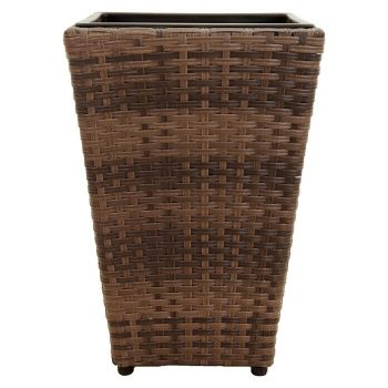 Macetero para plantas Adonis Dimensiones externas L x An x Al: 28 x 28 x 40 cm - Plástico - Marrón