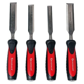 Set de formones 4 pzs. - Mango de dos componentes - Acero al cromo vanadio