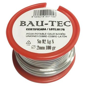 Bobina para soldar estaño - plata 8% Diámetro: 2 mm - 100 g