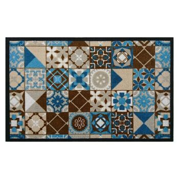 Alfombra corredera de cocina Kitpic tiles Azul - 80 x 50 cm