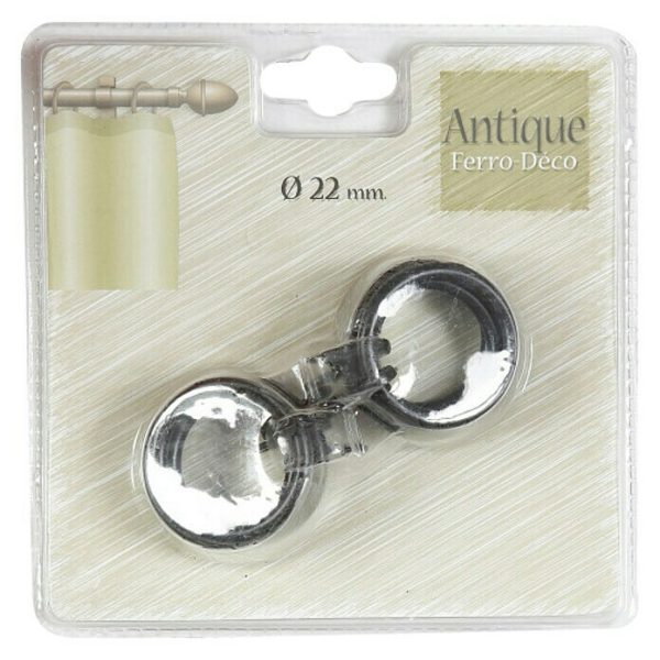 Anilla para cortinas Antique 8 ud. - Diámetro: 22 mm - Negro