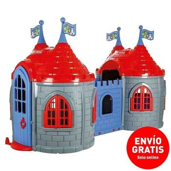 Caseta infantil Double Dragon Castle L x An x Al: 285 x 125 x 168 cm - Plástico - Violeta/Rojo