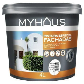Pintura para fachadas Myhaus 6 año s Blanco - 4 l - Mate