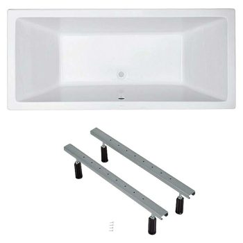 Camargue bañera con pies St. Martin 180 x 80 cm - Acrílico sanitario - Blanco