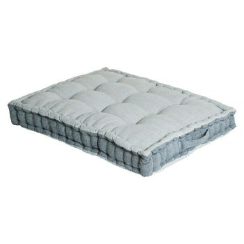Cojín para asiento 80 x 60 x 10 cm - Gris claro - 100% algodón