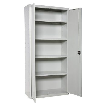 Regalux Armario metálico L x An x Al: 40 x 80 x 180 cm - Capacidad de carga: 75 kg/balda - Gris - Desmontado