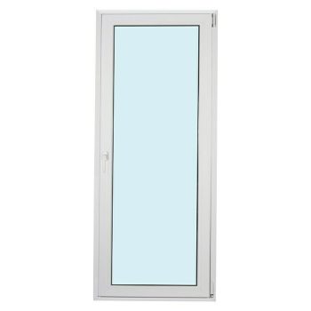 Solid Elements Balconera practicable-oscilobatiente de PVC 90 x 200 cm - Derecha - Blanco