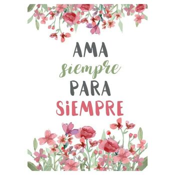 Adhesivos decorativos Ama siempre An x Al: 48 x 68 cm