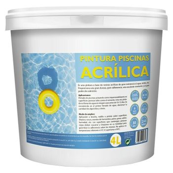 Pintura para piscinas acrílica Azul - 4 l - Mate