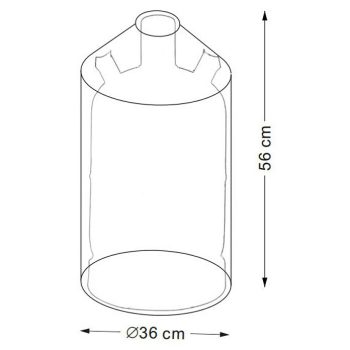 Kingstone Funda protectora para botella de gas x Al: 36 x 56 cm - Negro - Poliéster