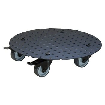Soporte con ruedas para plantas Diámetro: 30 cm - Aluminio - Negro - Carga máx.: 150 kg