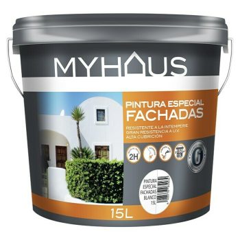 Pintura para fachadas Myhaus 6 año s Blanco - 15 l - Mate