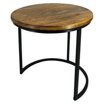 Mesa auxiliar de jardín Pierre x Al: 56 x 46 cm - Negro