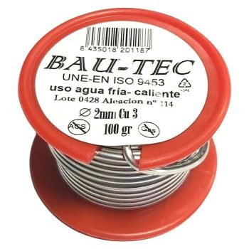 Bobina para soldar estaño plomo/cobre 3% Diámetro: 2 mm - 100 g|Mínimo 10 unidades