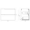 Mueble de lavabo Zeus L x An x Al: 44,6 x 80 x 64 cm - Blanco - Mate