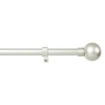 Barra para cortinas Esfera Anillo Plata - Largo: 110 cm - Diámetro: 19 mm