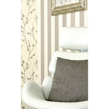 Papel pintado Básico a rayas Marrón/Beige - Rayas - 10 x 0,53 m