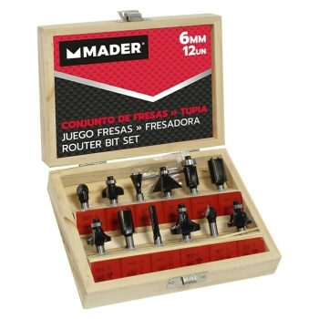 Set de fresas 12 pzs. - Diámetro vástago: 6 mm