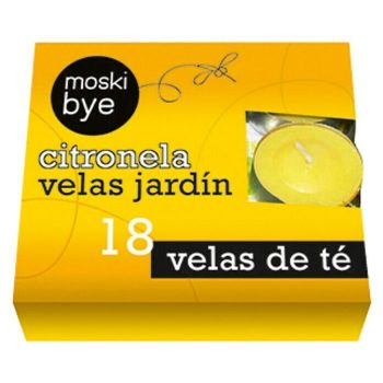 Vela de citronela de té 18 ud. - Diámetro: 3,8 cm - Amarillo - Mínimo 20 unidades