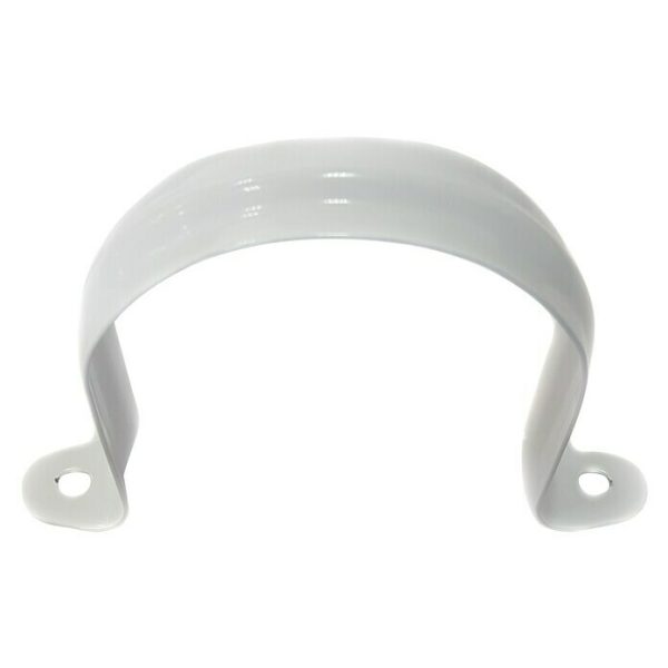 Abrazadera de pared circular Alu-Vac 110 mm - Blanco - Mínimo 20 unidades