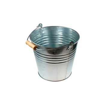 Cubo Galvanizado 10 L Con Agarradero Madera|Mínimo 10 unidades