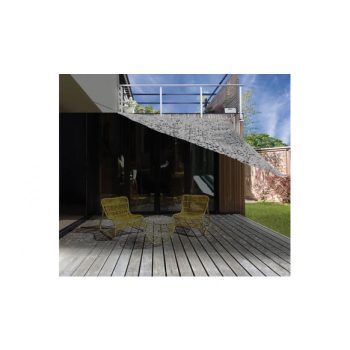 Toldo Poliester Camuflaje Triangular Gris Claro 3,6 M