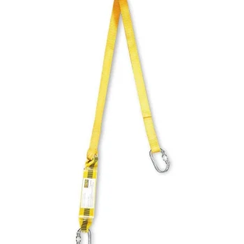 Absorbedor Seguridad 1,80Mt Cinta Y/Mosquetones Ergo Shock .Steelpro