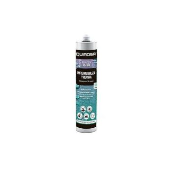 Adhesivo Impermeabilizante Reparador 290Ml Quiadsa Brick-Cen R-38 Gris