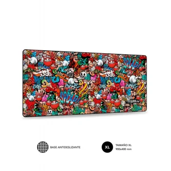 Alfombrilla RatóN Xl 44,5X6X6Cm Grafitti Xl. Subblim.
