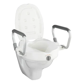 Alzador Inodoro Con Tapa Y Asa SeCuña Blanco. Wenko