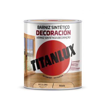 Barniz Madera Mate SintéTico Interior/Exterior DecoracióN Inc. M12100034 750 Ml. Titanlux