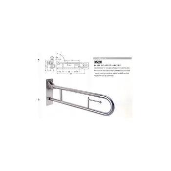 Barra Apoyo Baño Ayuda Tecnica Abatible Antideslizante Inox304. Ocariz