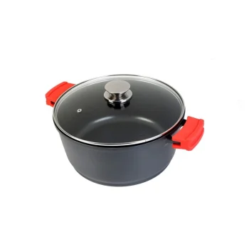 Cacerola Alta Con Tapa 24Cm Ecostone Aluminio Fundido. Wecook