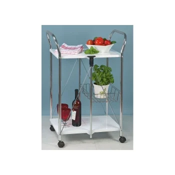 Camarera Plegable Cocina 58X44X80 Blanco