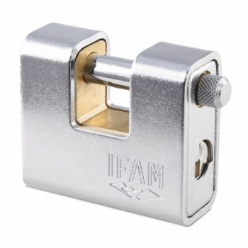 Candado Seguridad 60Mm Arco Rectangular LatóN Cromado. Ifam