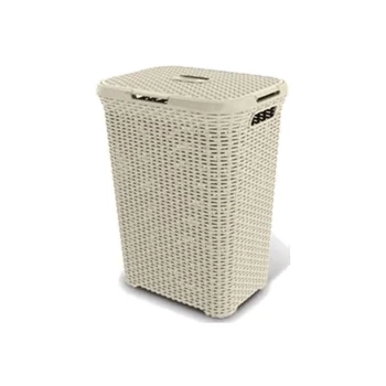 Cesto Orden Ropa RatáN 60Lt Vintage Mysty Blanco. Curve