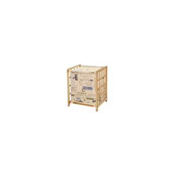 Cesto De Ropa Decorado 80X32X32 Madera-. Kitcloset