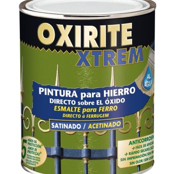 Esmalte Satinado Exterior Negro 750Ml Oxirite