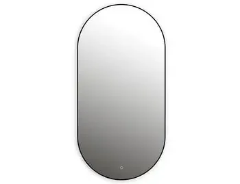 Espejo De Baño Con Luz Led Emma 45X90Cm Negro